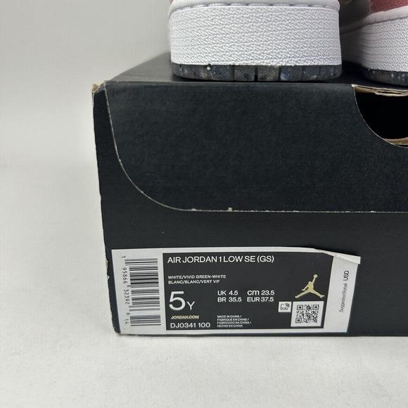 Nike Shoes Air Jordan 1 Low SE GS "Pastel/Vivid Green” 2024 - Picture 5 of 5